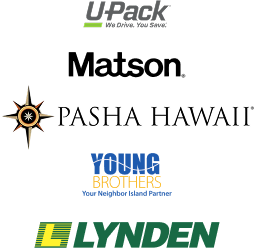 powered by UPack, Matson, Pasha Hawaii, Young Brothers, Lynden